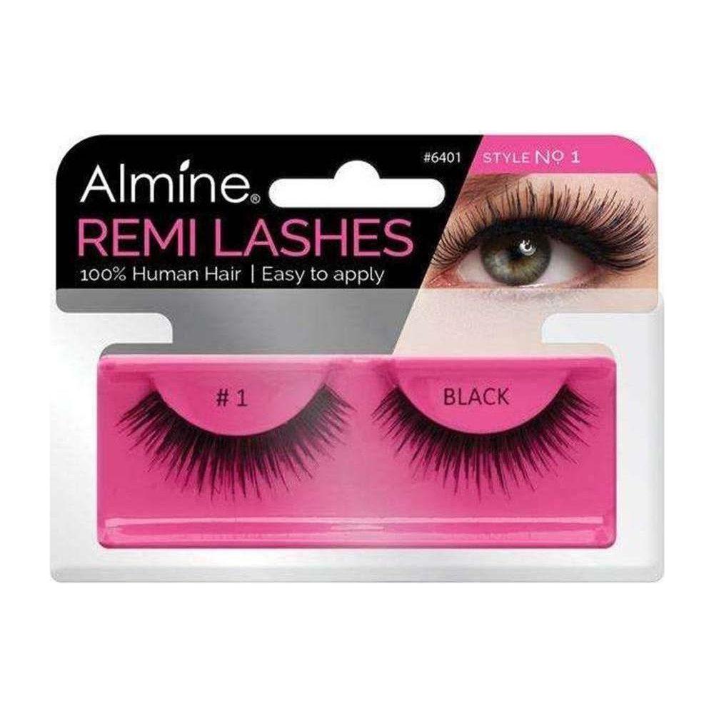 Almine Eyelashes Black 100% Remi Human hair - gtwtoporld.com