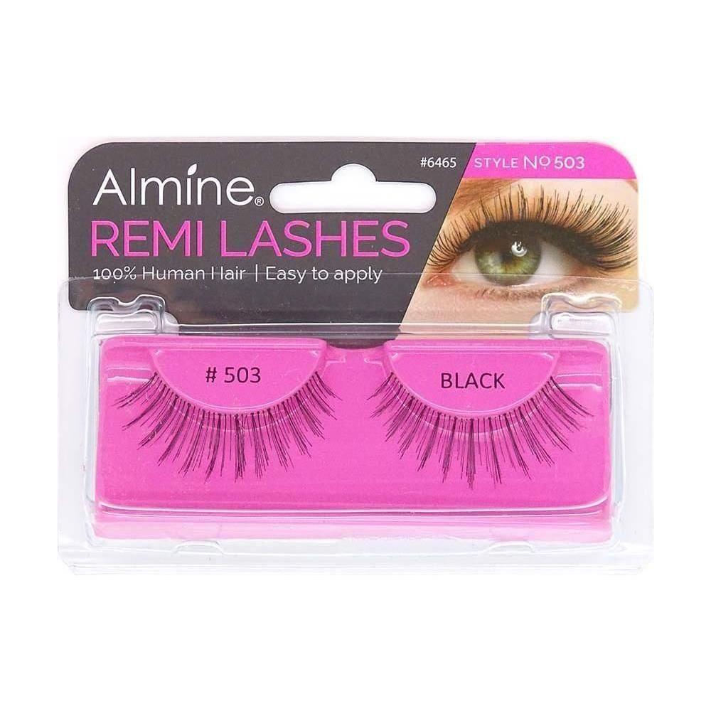 Almine Eyelashes Black 100% Remi Human hair - gtwtoporld.com