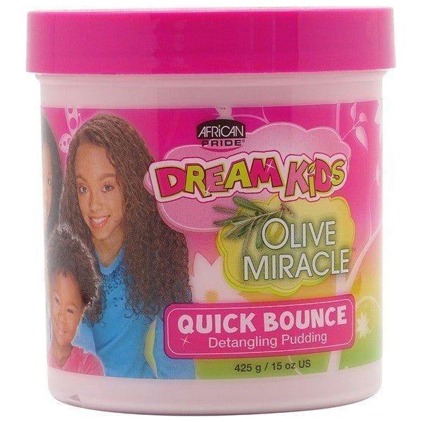 African Pride Dream Kids Olive Miracle Quick Bounce Detangling Pudding 443ml - gtwtoporld.com