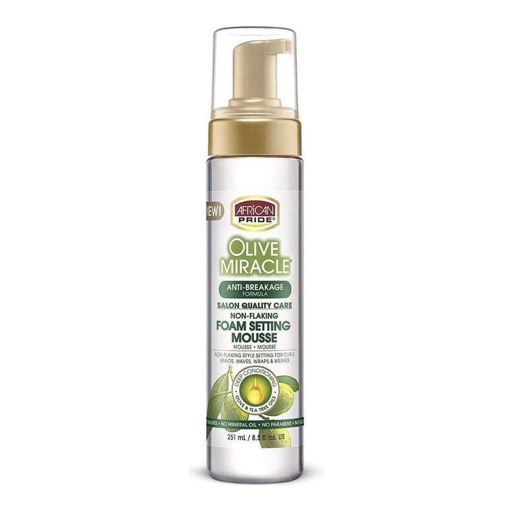 African Pride Olive Miracle Foam Setting Mousse 8.5oz - gtwtoporld.com