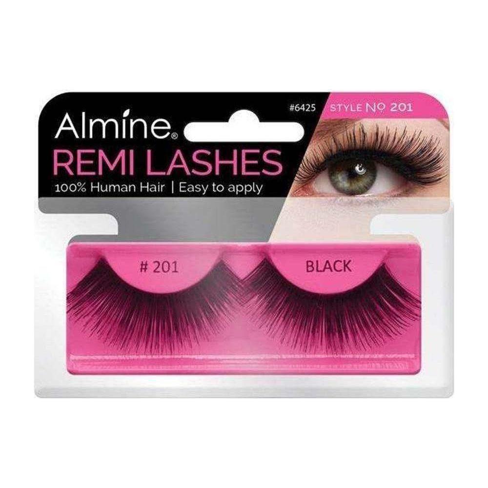 Almine Eyelashes Black 100% Remi Human hair - gtwtoporld.com