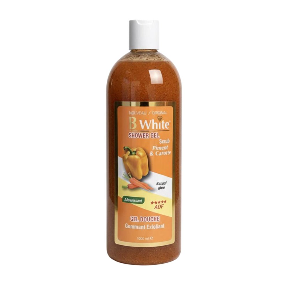 B WHITE GEL DOUCHE Piment & Carotte Shower Gel Scrub 1000ml - gtwtoporld.com