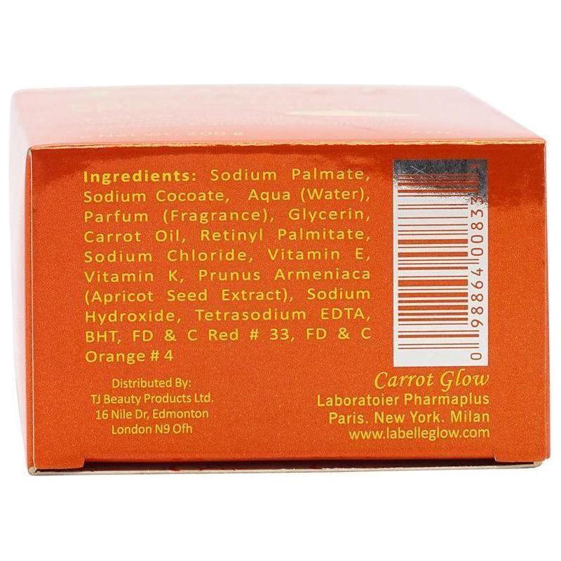Carrot Glow Exfoliating Purifying Soap Skin Lightening with Carrot Oil & Vitamin A,K,E Complex 200g - gtwtoporld.com