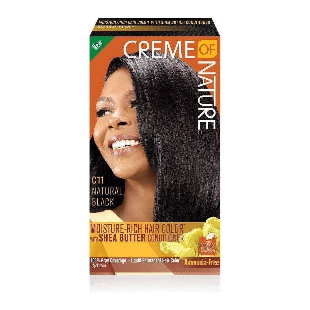 Creme of Nature Moisture Rich Hair Color W Shea Butter Conditioner C11 Natural Black - gtwtoporld.com
