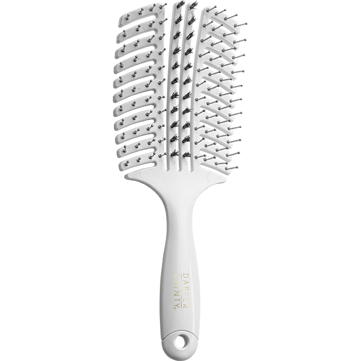 Dapper and Dainty Curved Vent BrushWhite nylonPin with Boar Bristle - gtwtoporld.com