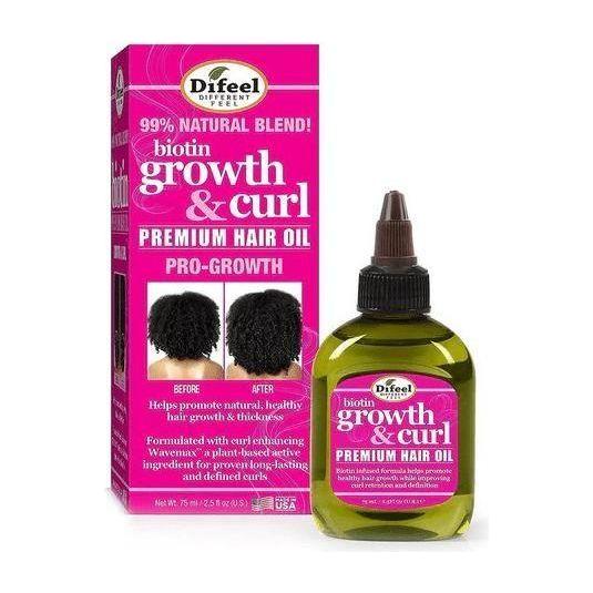 Difeel Growth and Curl Biotin Premium Hair Oil 75ml / 210ml - gtwtoporld.com