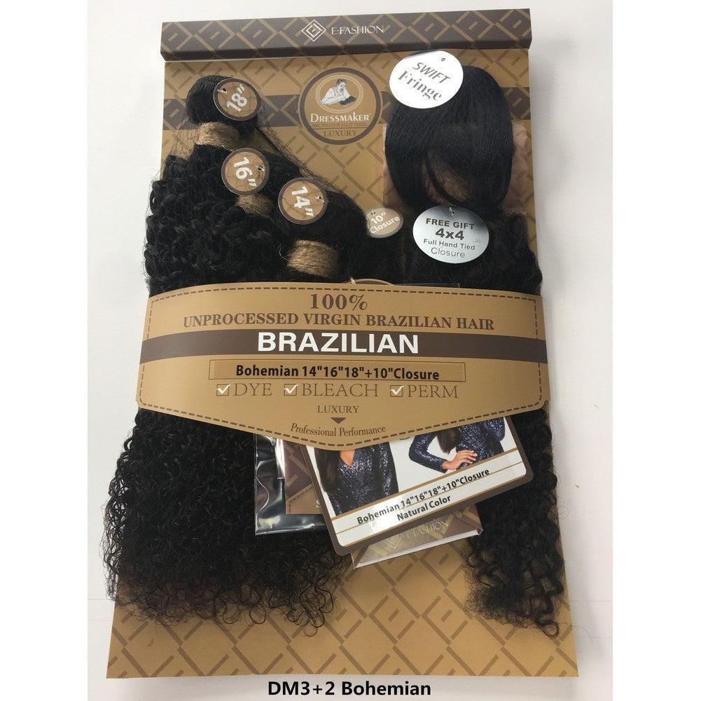 Dream Hair 100% Natural Brazilian Hair Top Wefts Natural Color 1 - gtwtoporld.com