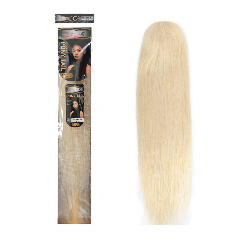 Dream Hair Human Hair Ponytail Straight 18" - gtwtoporld.com