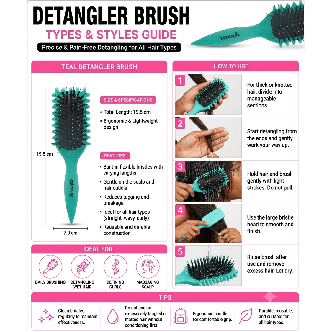 Dreamfix Define Styling Curl Brushes 133g - gtwtoporld.com