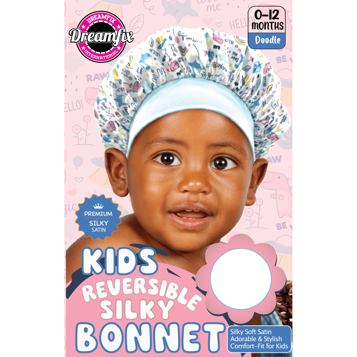 Dreamfix Kids Reversible Silky Bonnet - gtwtoporld.com