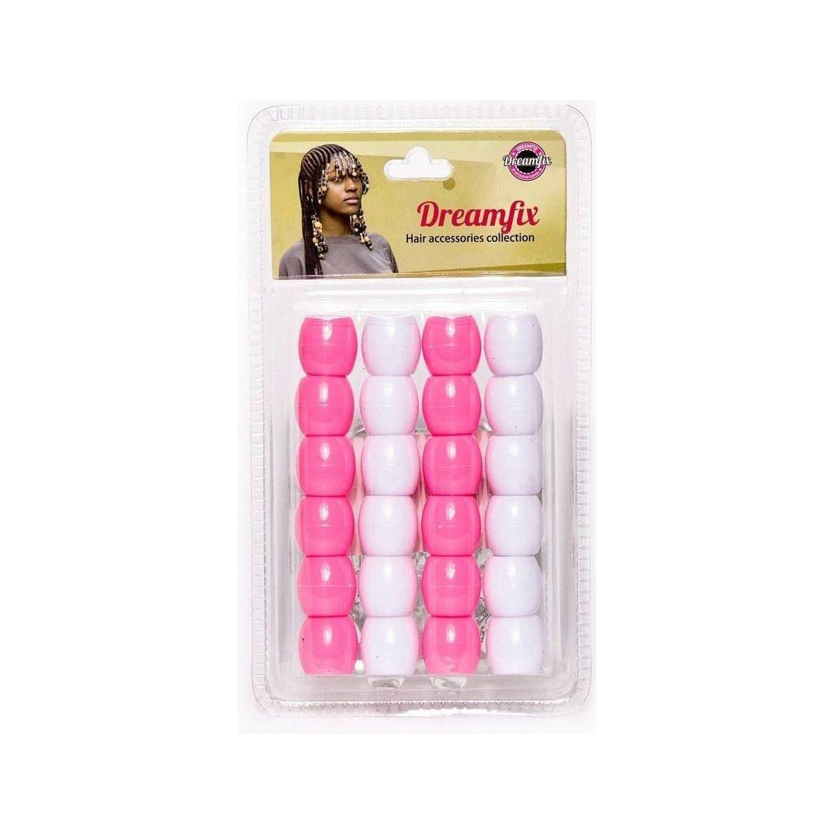 Dreamfix Large Hole Plastic Hair Beads Kids 24pcs - gtwtoporld.com