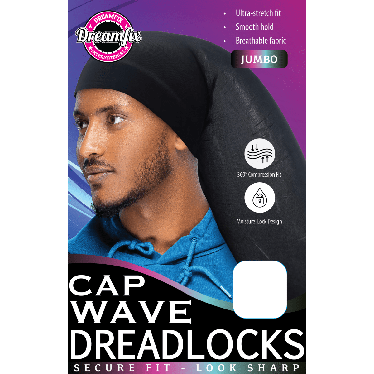 Dreamfix Nylon Dreadlocks Wave Tube Black - gtwtoporld.com