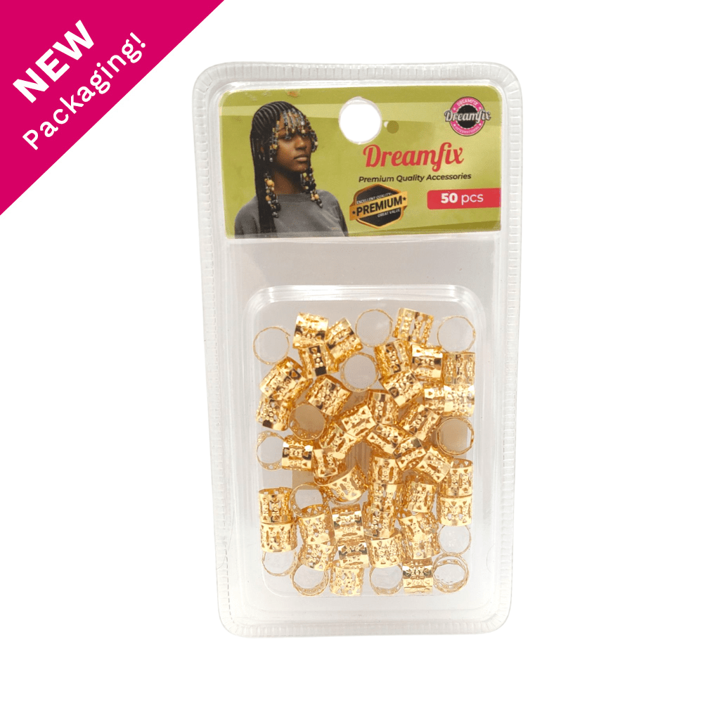 Dreamfix Open Rings Hair Beads Gold /Silver 50Pcs - gtwtoporld.com