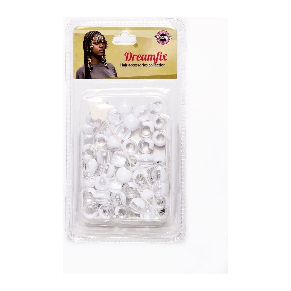 Dreamfix Plastic Hair Beads Double Color For Kids and Transparent - gtwtoporld.com