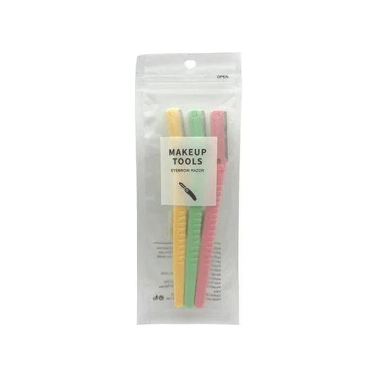 Dreamfix single blade eyebrow razor ABS plastic handle Sweden stainless steel Assorted / Pink 3 pcs - gtwtoporld.com