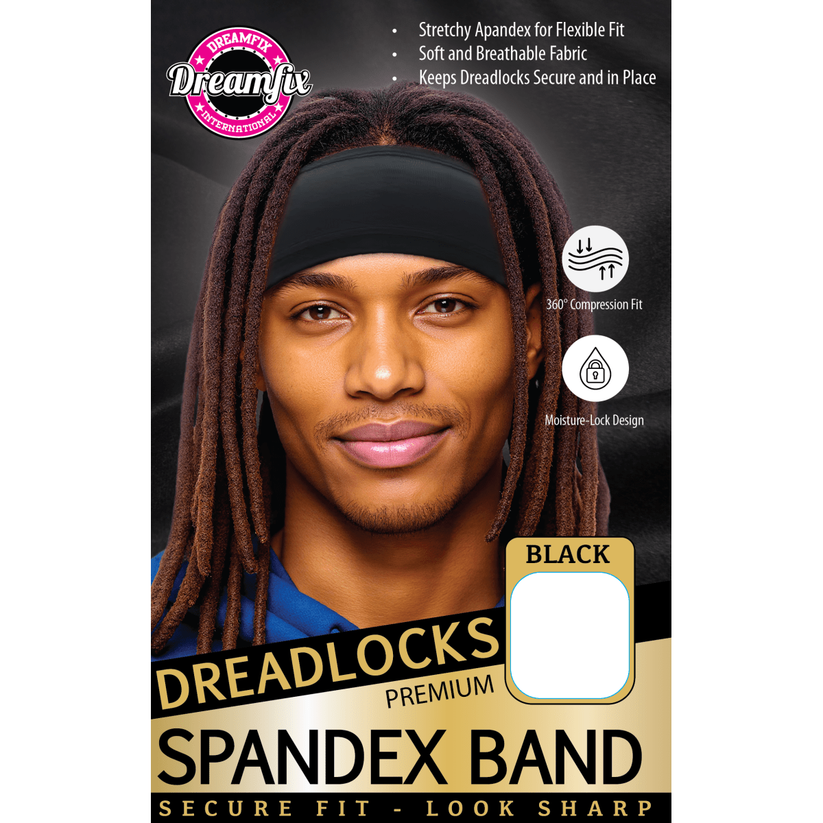 Dreamfix Spandex Dreadlocks Band Black - gtwtoporld.com