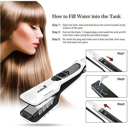 Dreamfix Steam - Infused Nano Brush Straightener (White) - gtwtoporld.com