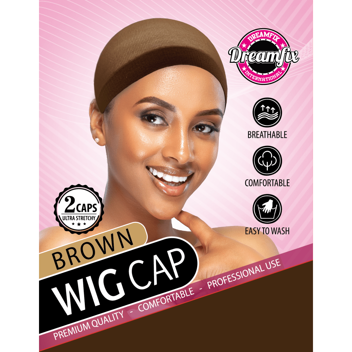 Dreamfix Wig Cap 2 pieces Per Pack Black/Brown/Dark Brown/Blond/Cream - gtwtoporld.com