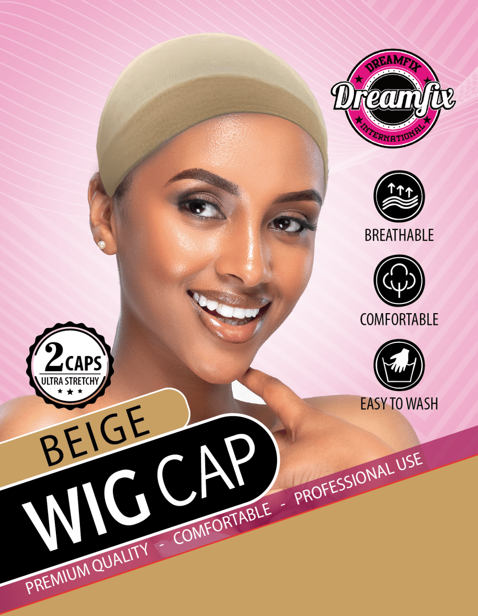 Dreamfix Wig Cap 2 pieces Per Pack Black/Brown/Dark Brown/Blond/Cream - gtwtoporld.com