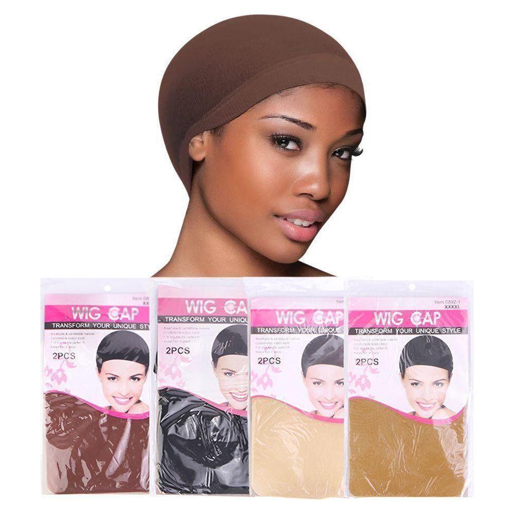 Dreamfix Wig Cap 2 pieces Per Pack Black/Brown/Dark Brown/Blonde - gtwtoporld.com