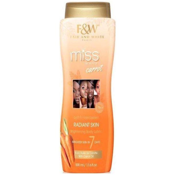 Fair & White Miss White Karotte Aufhellende Körperlotion 500ml - gtwtoporld.com