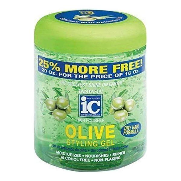 Fantasia Ic Hair Polisher Olive Styling Gel 567G - gtwtoporld.com