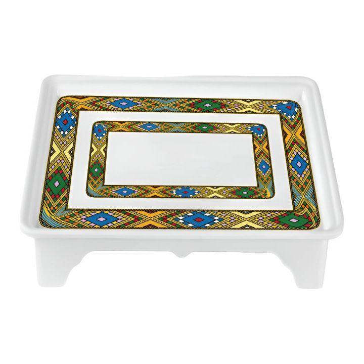 Habesha Shewhat Melamine coffee table Mid 601 37x28x5.8cm pattern/Illustration - gtwtoporld.com