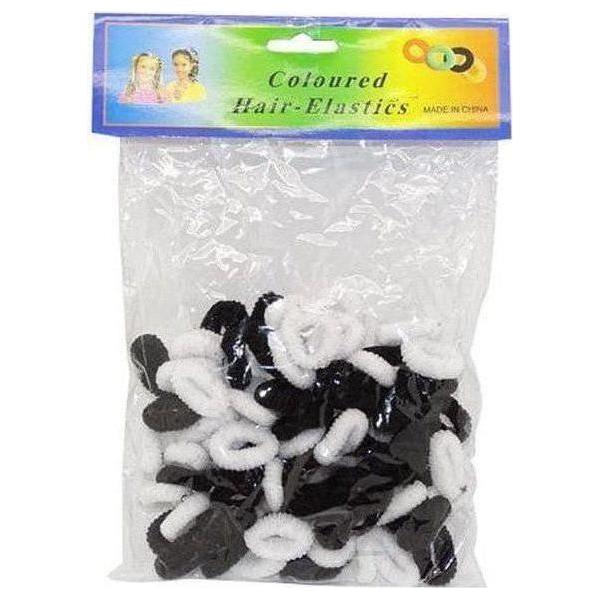 Hair Elastics Color Big Black & white HB02 - gtwtoporld.com