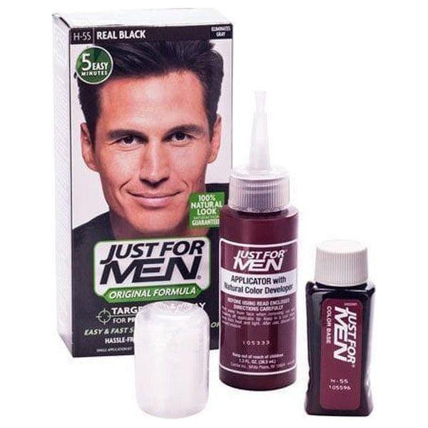 Just For Men Easy & Fast Shampoo - In Haircolor Real Black - gtwtoporld.com