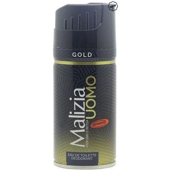 Malizia Uomo Eau de Toilette Deodorant Gold 150ml - gtwtoporld.com