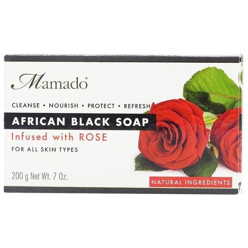 Mamado African Black Soap Infused with Rose 200g - gtwtoporld.com