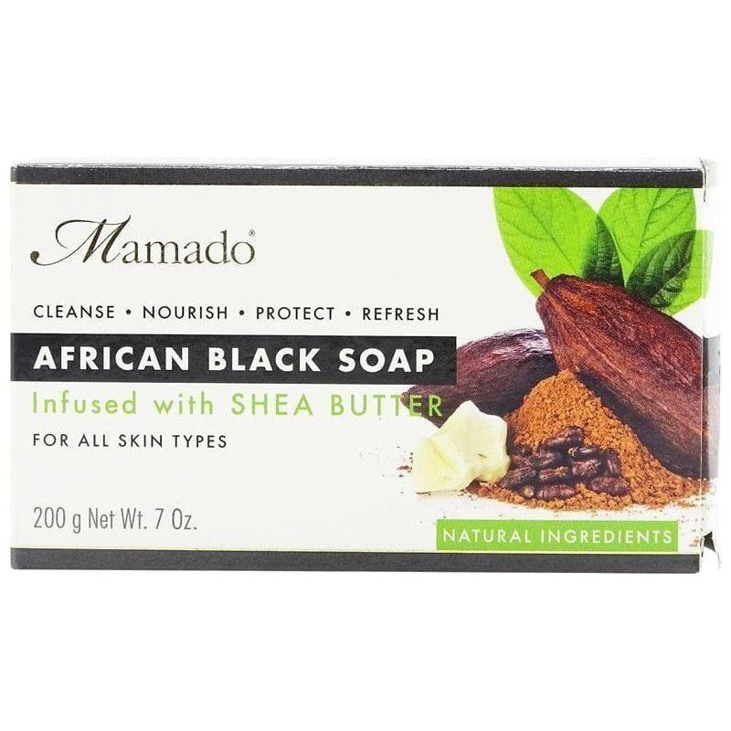 Mamado African Black Soap Infused with Shea Butter 200g - gtwtoporld.com