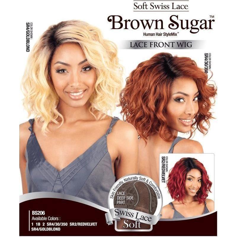 Mane Concept Brown Sugar Swiss Lace Front Blended Echthaar Perücke 206 - gtwtoporld.com