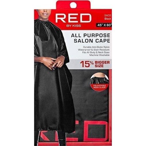 Red By Kiss All Purpose Salon Cape 45* X 60* Black/Leapard/Zebra Black - gtwtoporld.com