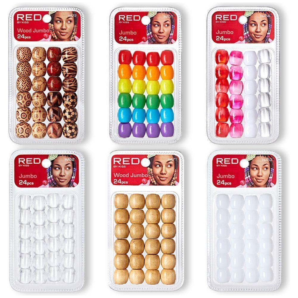 Red By Kiss Jumbo Hair Beads Jumbo 24pcs - gtwtoporld.com