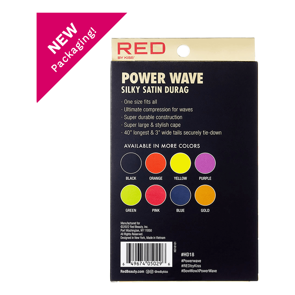 Red By Kiss Power Wave Silky Satin Durag _ Superior Fabric - gtwtoporld.com