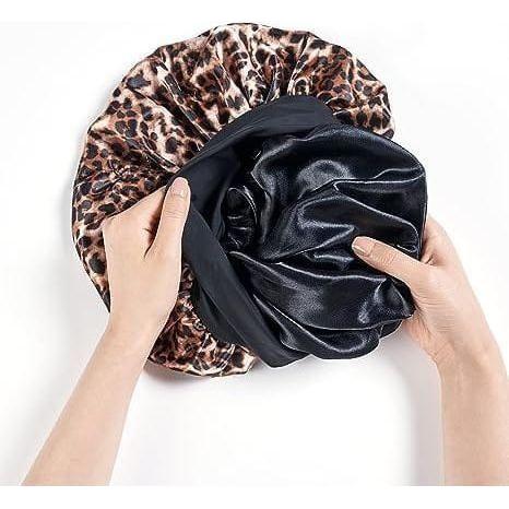 Red By Kiss Reversible Hair Cap Silky Satin Wide Edge Super Jumbo Leopard - gtwtoporld.com