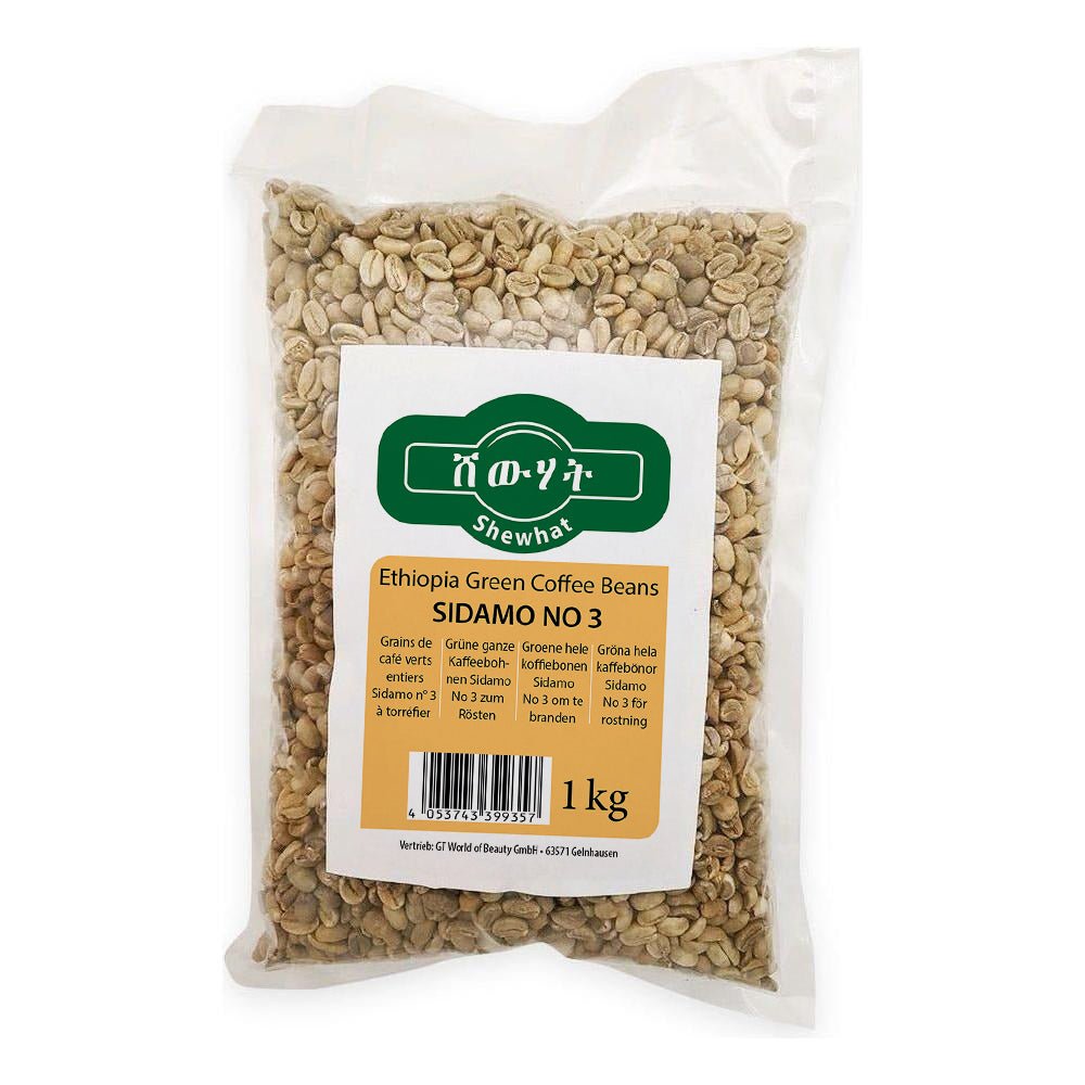Shewhat Coffee Ethiopia Green SIDAMO NO 3 1kg - gtwtoporld.com