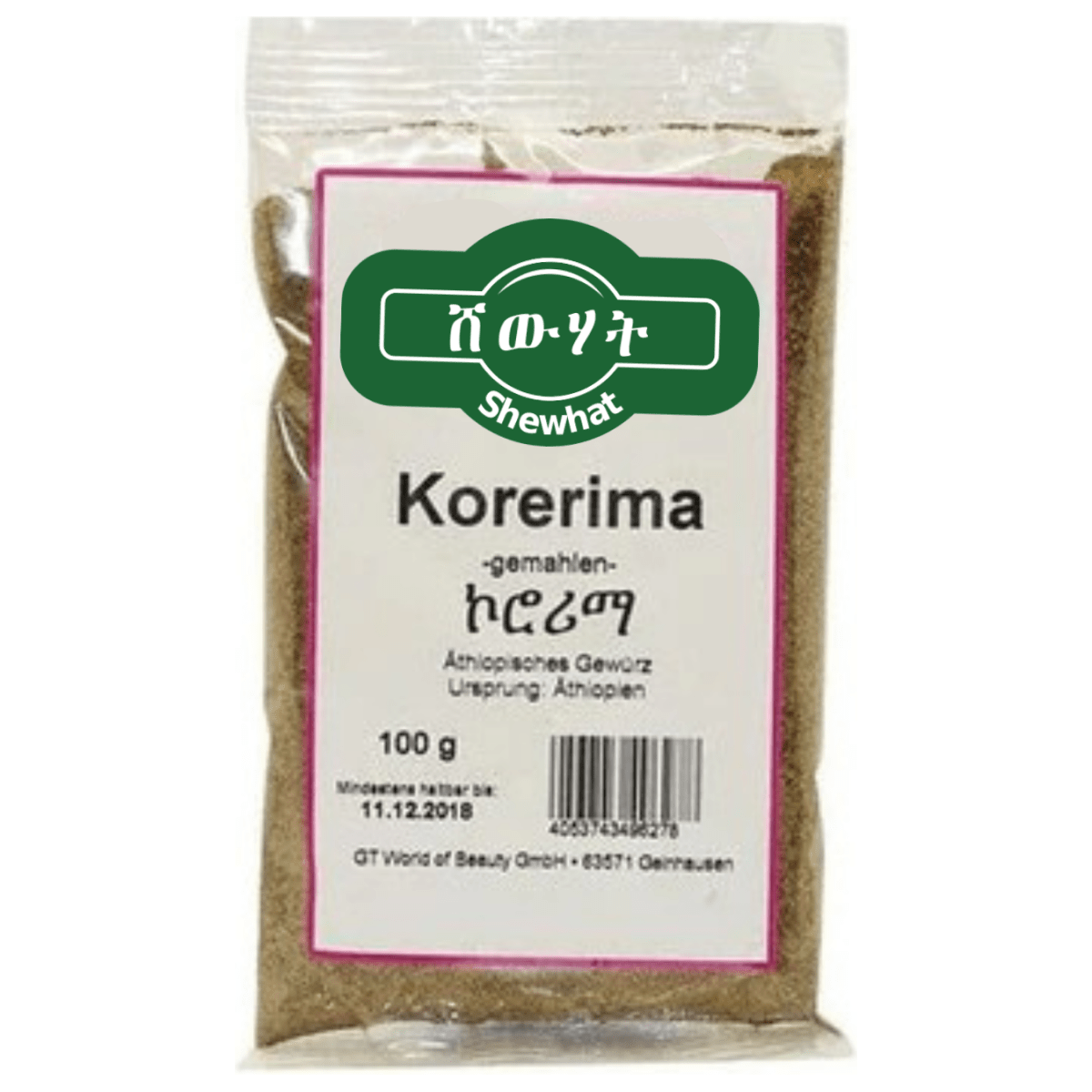 Shewhat Food Korerima Gemahlen 100g - gtwtoporld.com