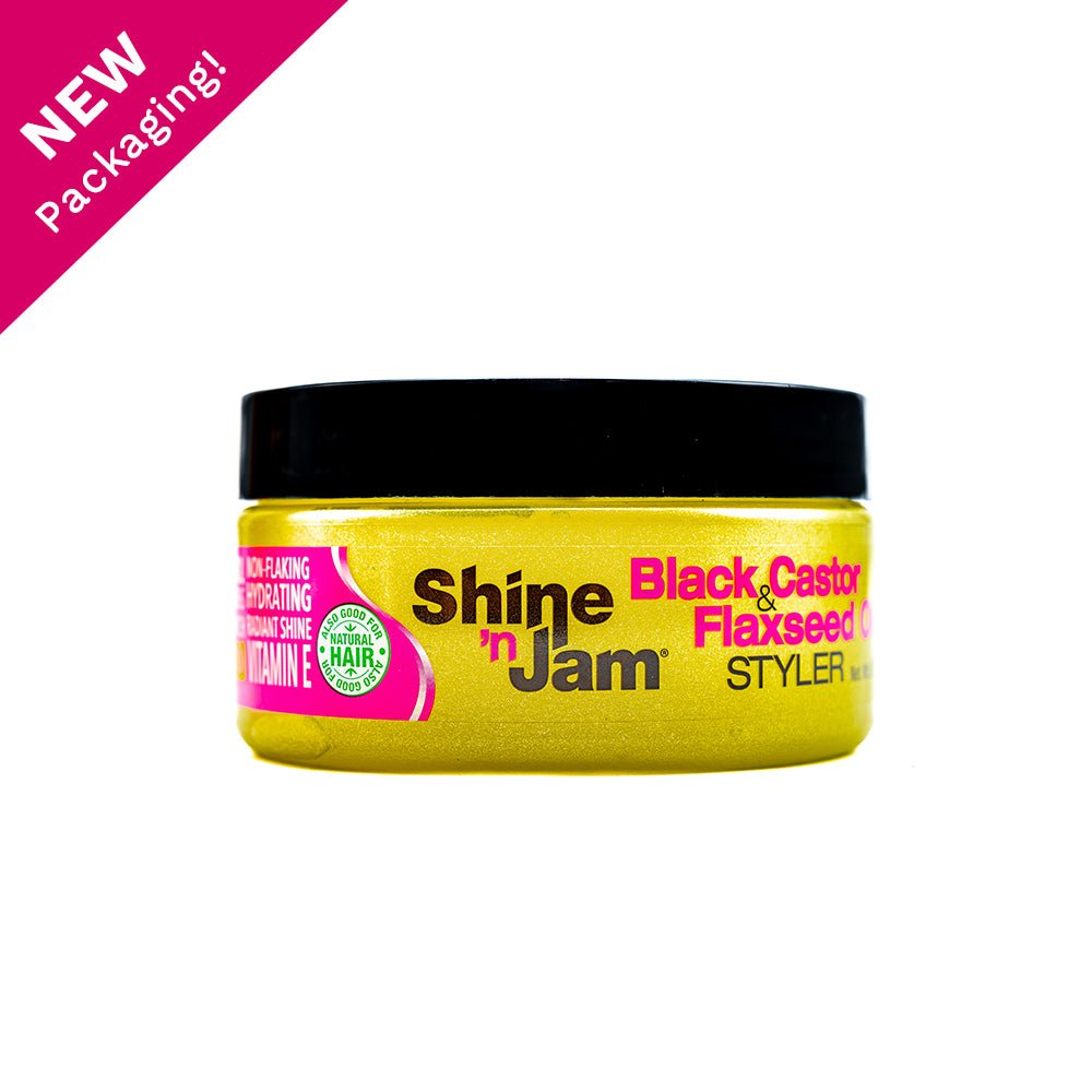 Shine-n-Jam Black Castor & Flaxseed Oil Gel - gtwtoporld.com