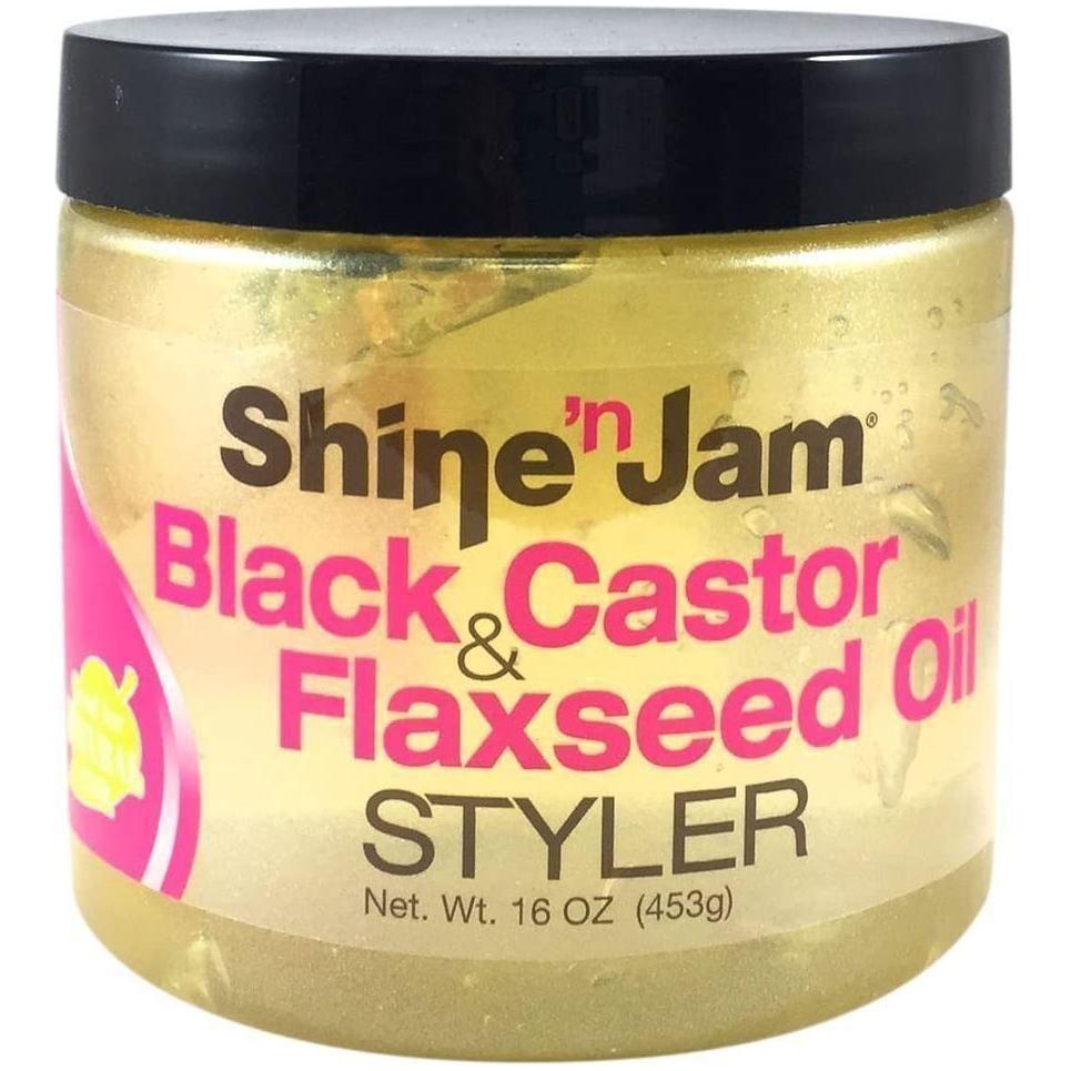 Shine - n - Jam Black Castor & Flaxseed Oil Gel - gtwtoporld.com