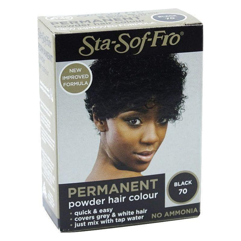 Sta - Sof - Fro Permanent Powder Hair Color Black 70, 8g - gtwtoporld.com
