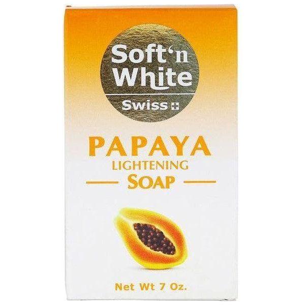 Swiss Soft n White Papaya Lightening Soap 200g - gtwtoporld.com