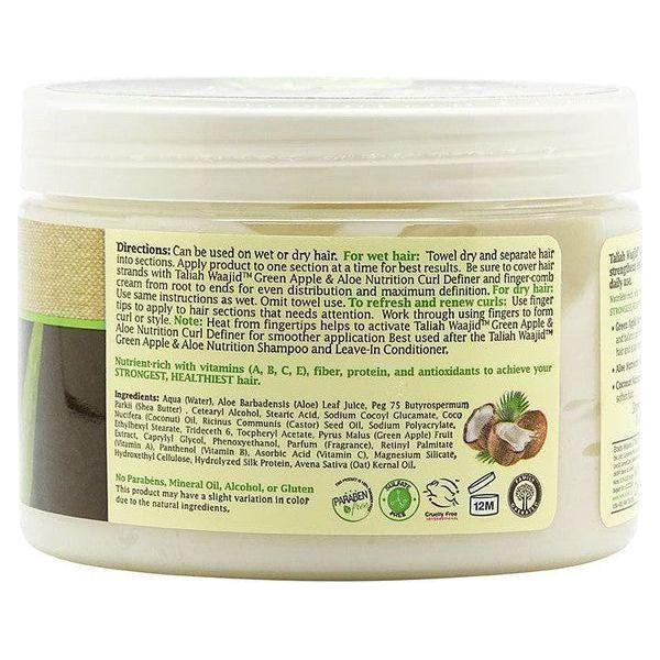 Taliah Waajid Green Apple & Aloe with Coconut Nutrition Curl Definer 355ml - gtwtoporld.com