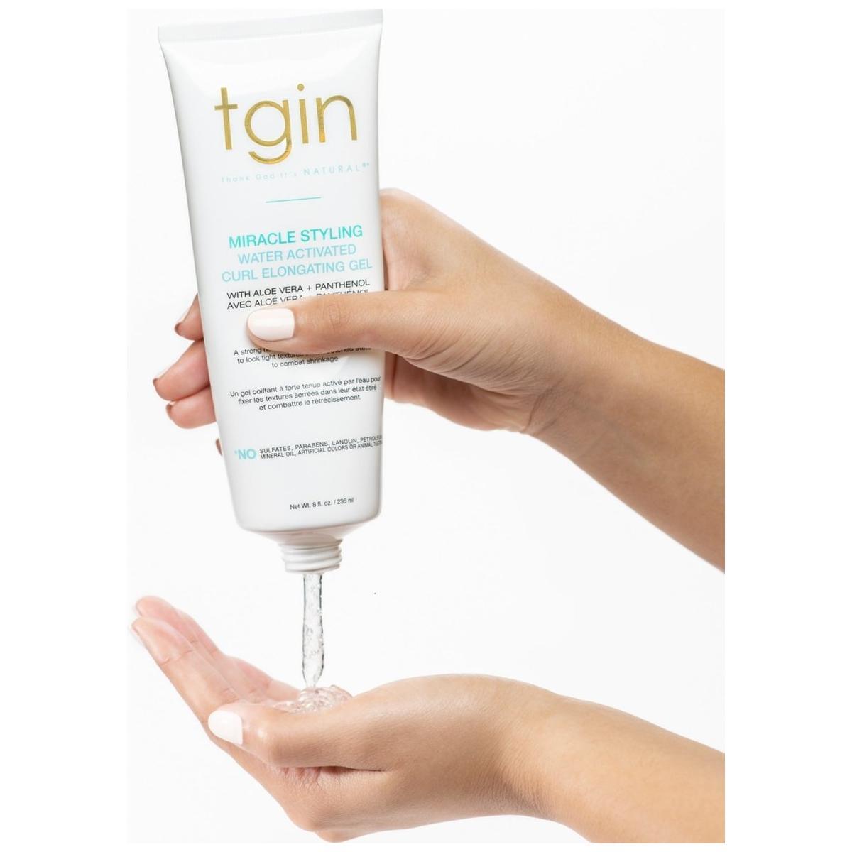 Tgin Water Activated Curl Elongating hair Gel 8oz - gtwtoporld.com