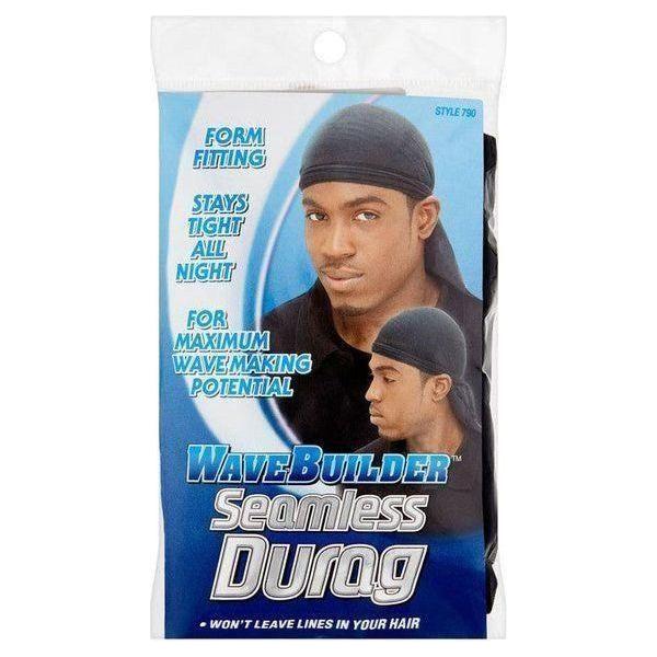 WaveBuilder Seamless Wave Durag - Black - gtwtoporld.com