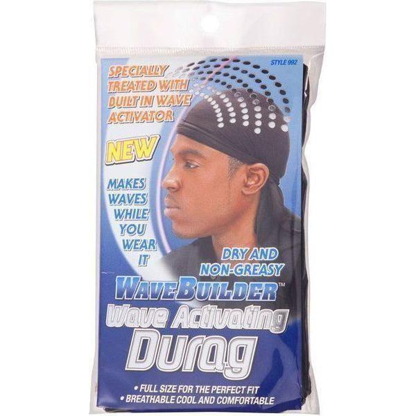 WaveBuilder Wave Activating Durag - Black - gtwtoporld.com
