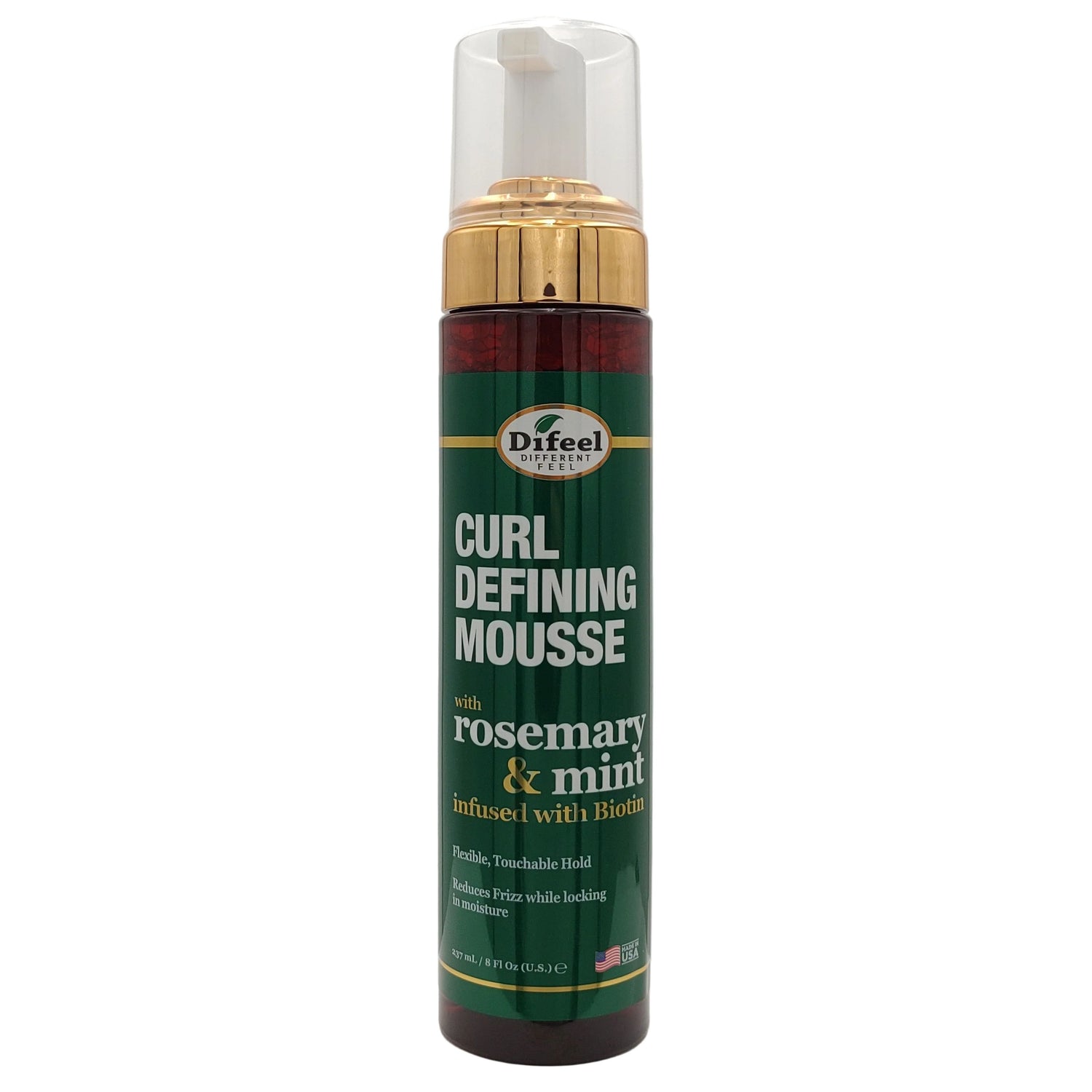 Difeel Rosemary &amp; Mint Curl Defining Mousse 8 oz