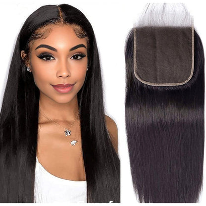 4*4 Lace Closure Straight 12" - Natural Color - gtwtoporld.com