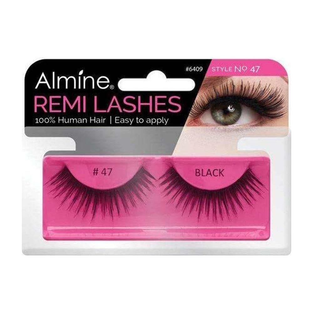 Almine Eyelashes Black 100% Remi Human hair - gtwtoporld.com
